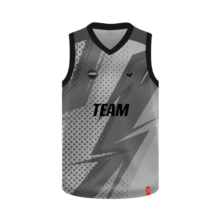 Grey Sublimation printed Basketball Team jersey, MOQ 6 Pcs - Just Adore