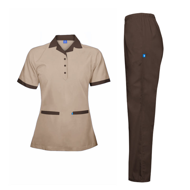 Housekeeping Uniform Short Sleeve Shirt & Pant Set - Unisex - Just Adore