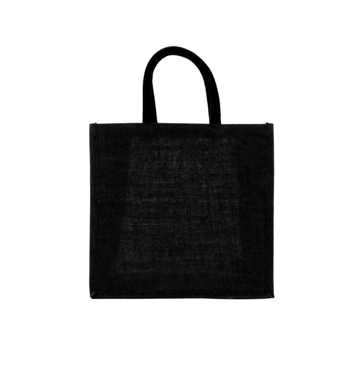 Square Jute Bags with Cotton Handles, Blank - Just Adore