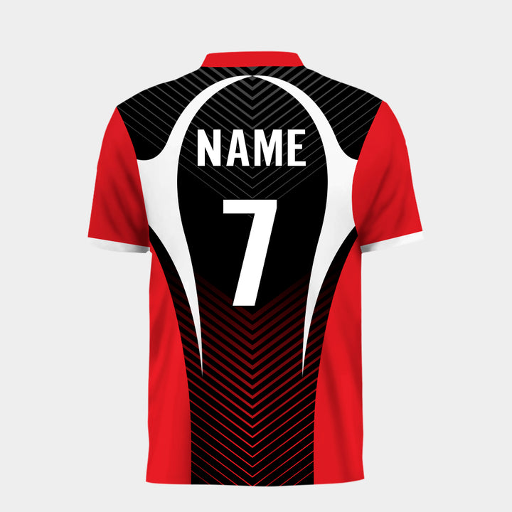 Multicolor stripe design cricket team jersey, MOQ 11 Pcs - Just Adore