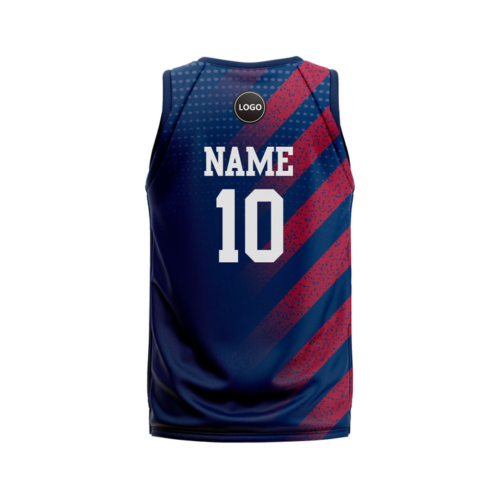 Navy color Sublimation basketball team Jersey MOQ 6 Pcs - Just Adore