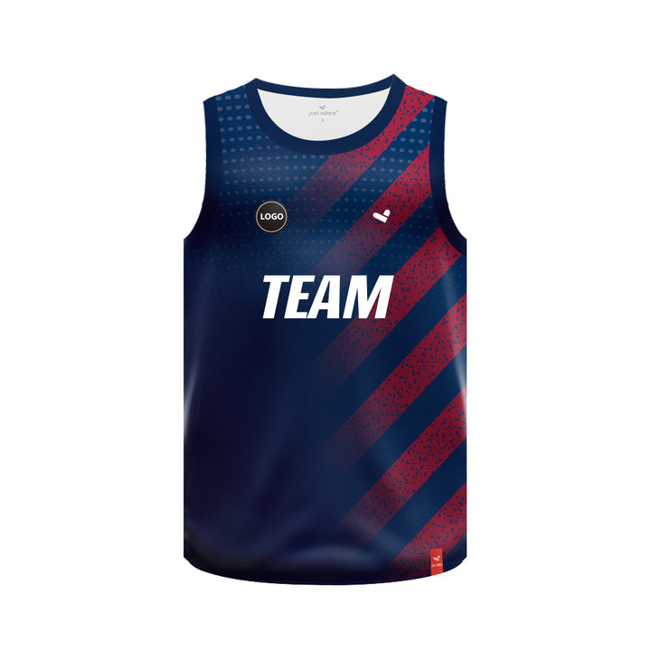 Navy color Sublimation basketball team Jersey MOQ 6 Pcs - Just Adore