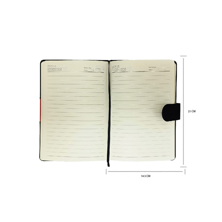 A5 Notebook with Magnetic Lock Strap, Blank - Just Adore