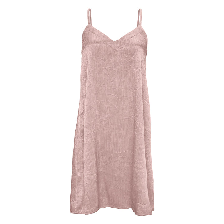 Night Gown Slip Dress – Crepe Satin, Knee Length - Just Adore