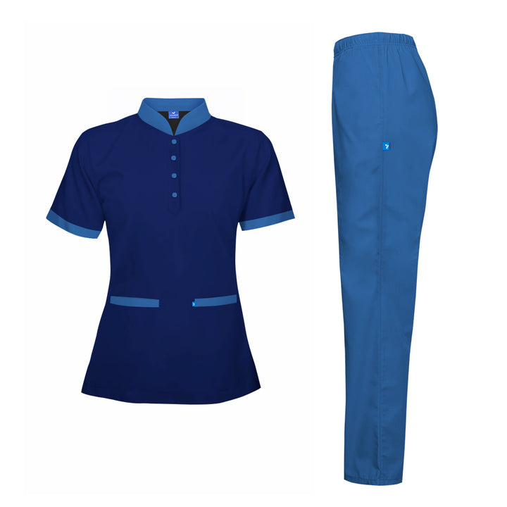 Maid Uniform Short Sleeve Shirt & Pant Set - Unisex - Just Adore