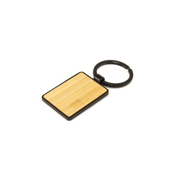 Metal Keychains with Bamboo, Wholesale, Blank - Just Adore