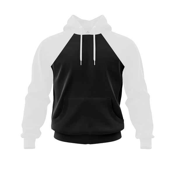 Raglon Sleeve Hoodies, Unisex - Blank