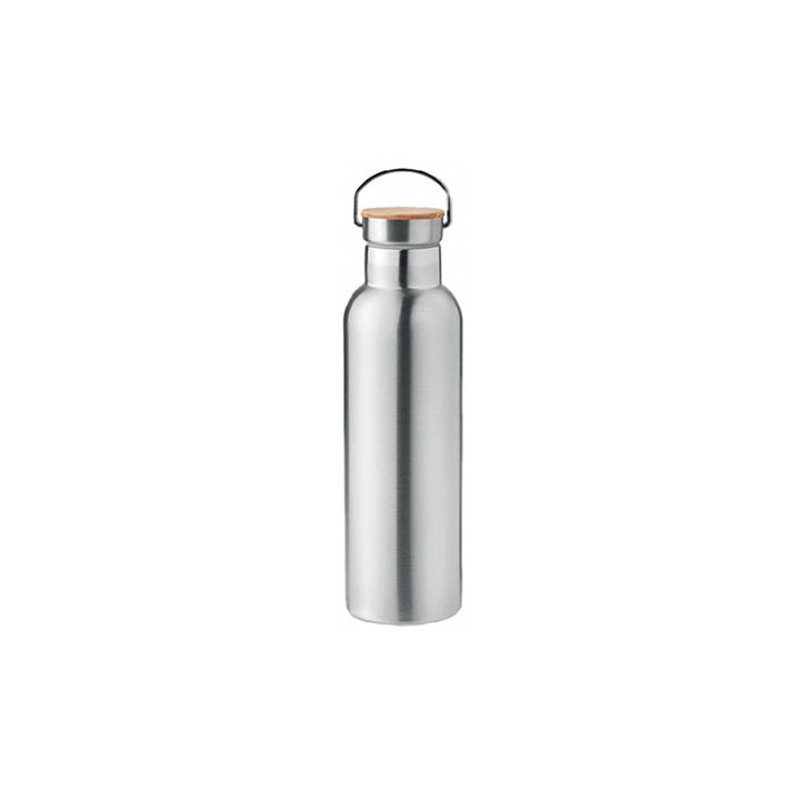 Stainless Steel Flask with Bamboo Lid, Blank - Just Adore