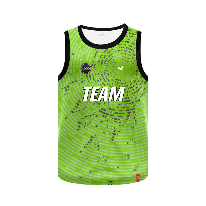 Green Basketball jersey sublimation printed, MOQ 6 Pcs - Just Adore