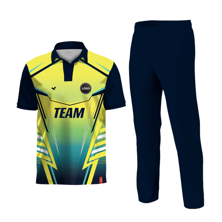 Cricket Team Uniform Set - Sublimation Jersey with Plain Trouser - MOQ 11 Sets - Just Adore