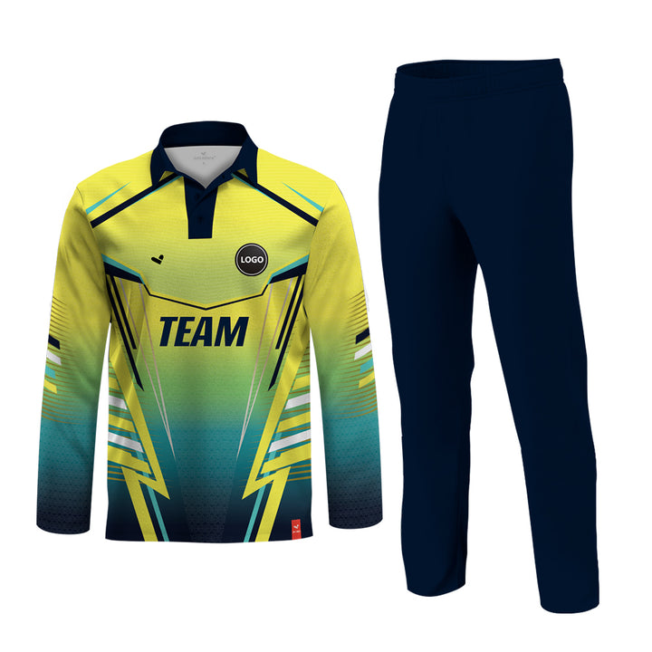 Cricket Team Uniform Set - Sublimation Jersey with Plain Trouser - MOQ 11 Sets - Just Adore