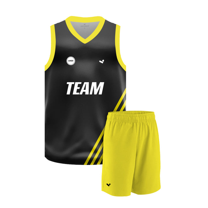 Full sublimation Basketball Jersey and Plain shorts, MOQ 6 Pcs - Just Adore