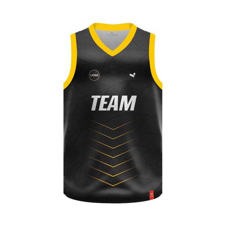 Full Black Sublimation Printed basketball Team Uniform Jersey MOQ 6 Pcs - Just Adore