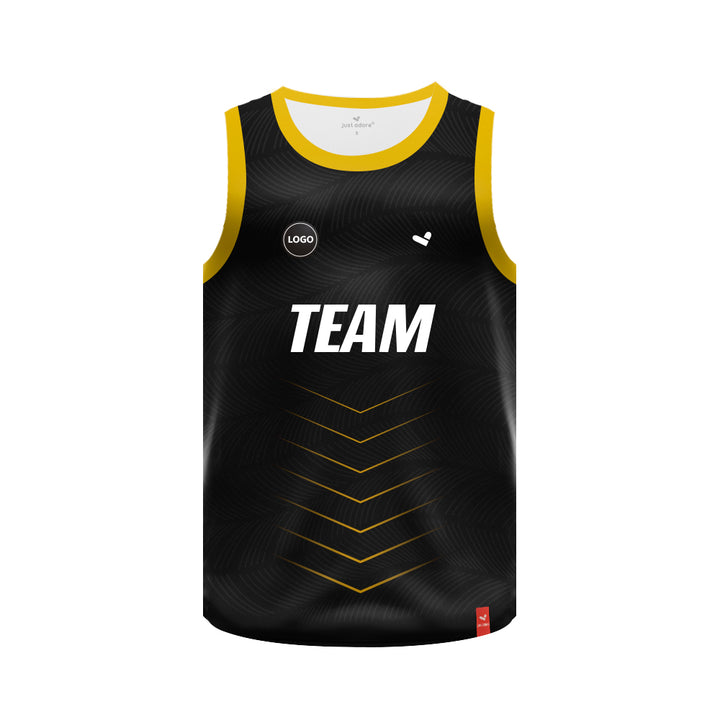 Full Black Sublimation Printed basketball Team Uniform Jersey MOQ 6 Pcs - Just Adore