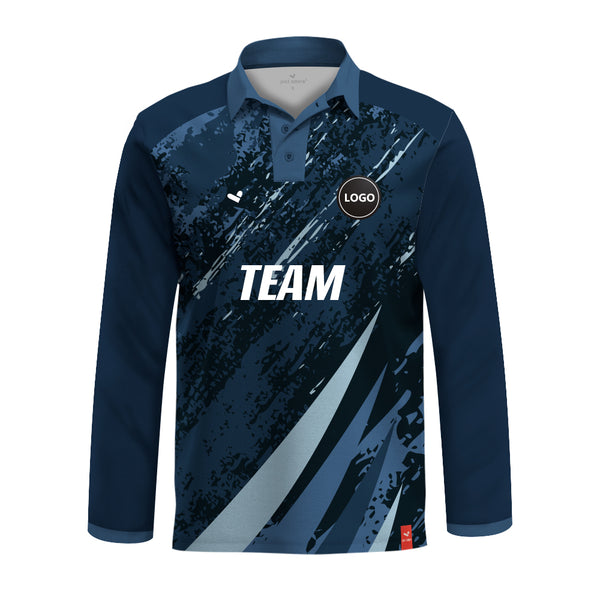 Sublimation printed cricket polo jersey, MOQ 11 Pcs - Just Adore