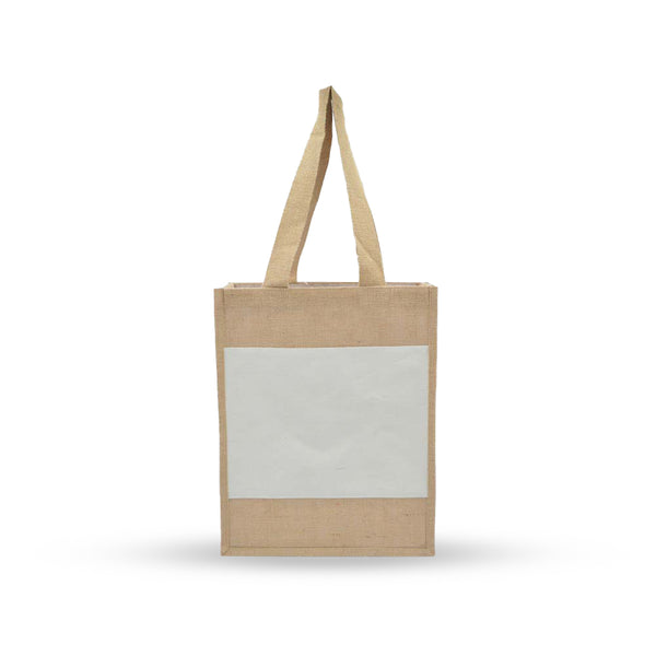 Sustainable Two Tone Jute with Canvas Bag, Blank