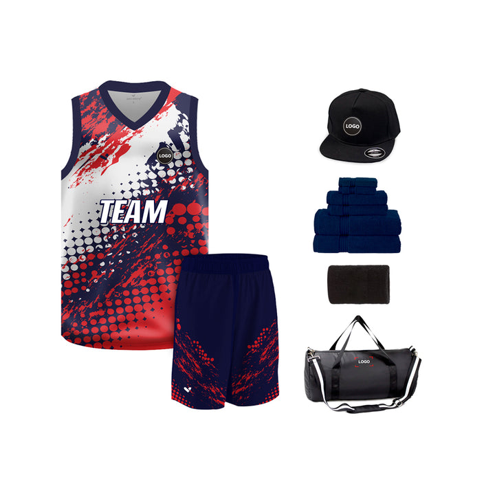 Digital printed Basketball Team Uniform Jersey and Shorts - MOQ 6 Pcs - Just Adore