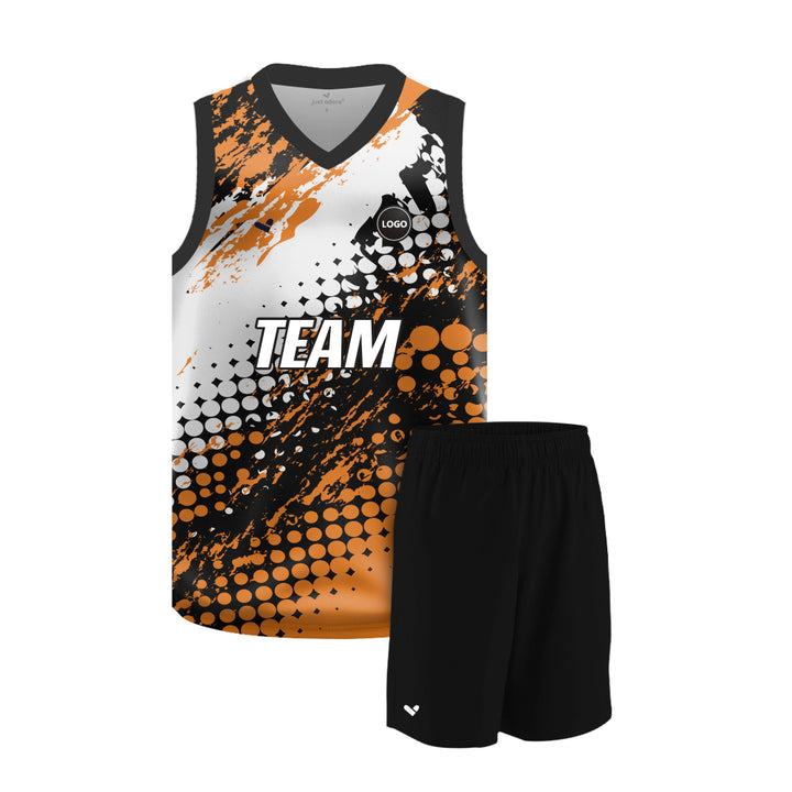 Sublimation Basketball Team Uniform Jersey and Plain Shorts Set MOQ 6 Pcs - Just Adore