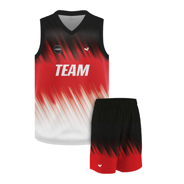 Tricolor Full Sublimation printed Basketball Jersey and shorts, MOQ 6 Pcs - Just Adore