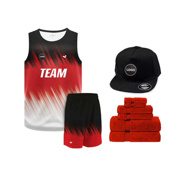 Tricolor Full Sublimation printed Basketball Jersey and shorts, MOQ 6 Pcs - Just Adore