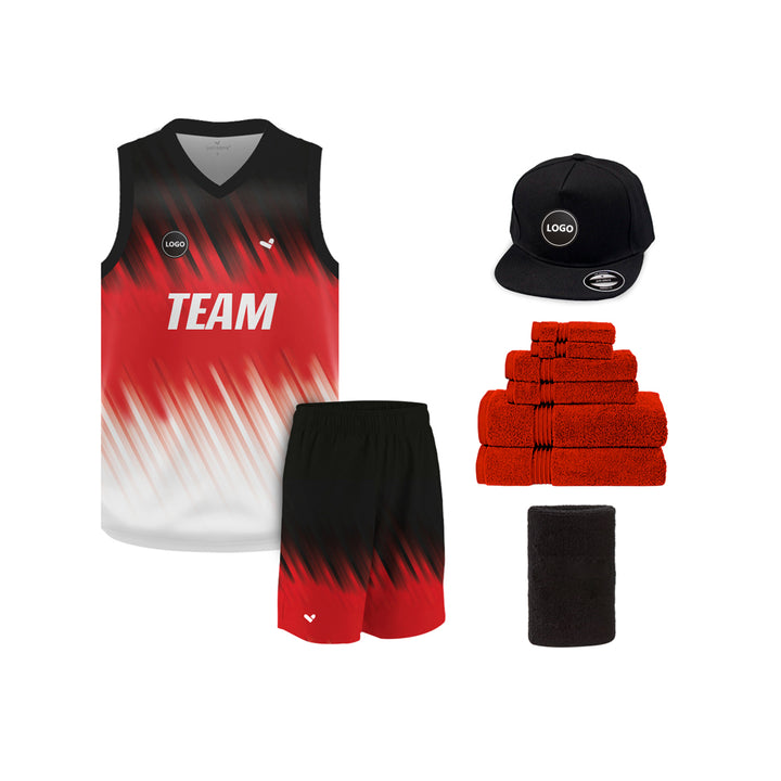 Tricolor Full Sublimation printed Basketball Jersey and shorts, MOQ 6 Pcs - Just Adore