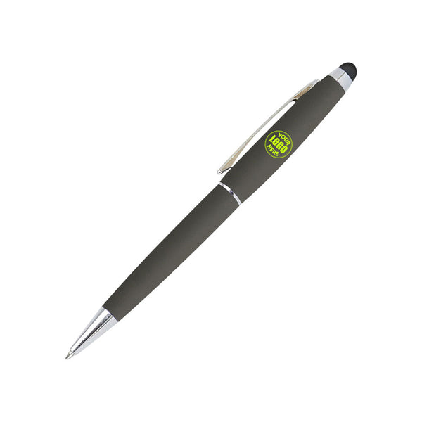 Glossy Finish Metal Pen with Stylus & Chrome Tip, Blank
