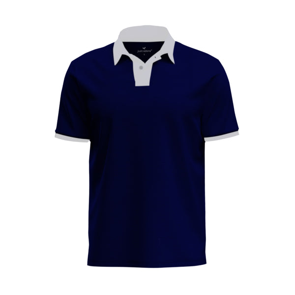 Two Tone Cotton Polo Tshirts - Unisex, Blank