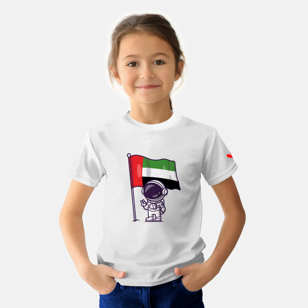 UAE Space Astronaut T-Shirt - White, Kids - Just Adore