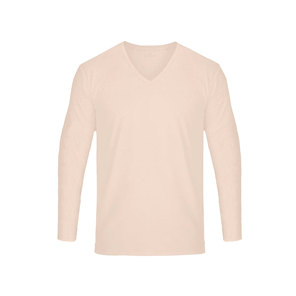 V Neck Tshirts, Long Sleeve - Unisex, Blank