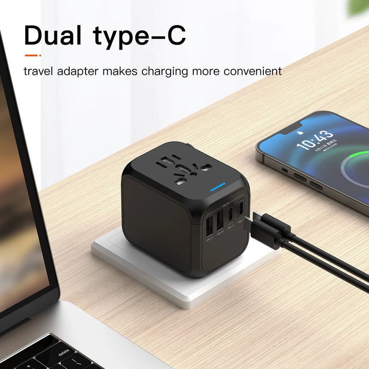 Universal Travel Adapter 2024, Supports 190+ Countries, Heavy Duty 2000W High Power Compatible - Just Adore