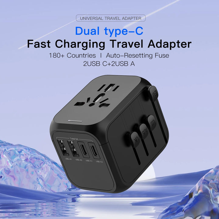 Universal Travel Adapter 2024, Supports 190+ Countries, Heavy Duty 2000W High Power Compatible - Just Adore