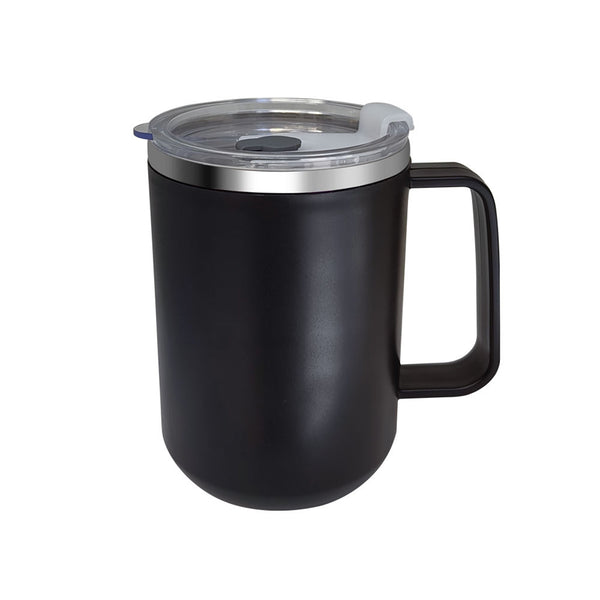 Vacuum Insulated Stainless Steel Coffee Mug with Straw, Blank