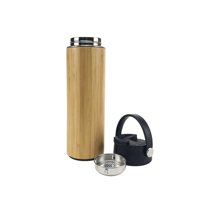 Eco-friendly Bamboo Flask with Tea Infuser, Blank - Just Adore