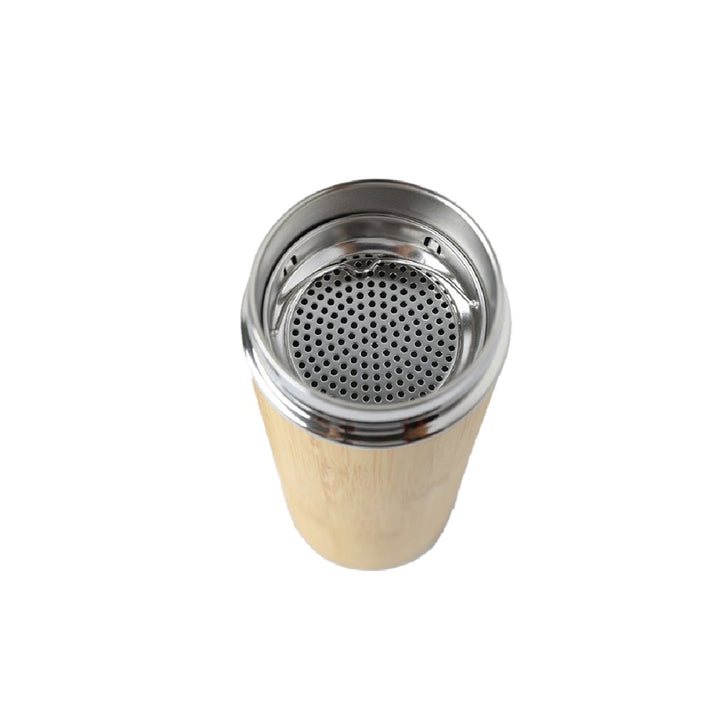 Eco-friendly Double Wall Bamboo Flask, Blank - Just Adore