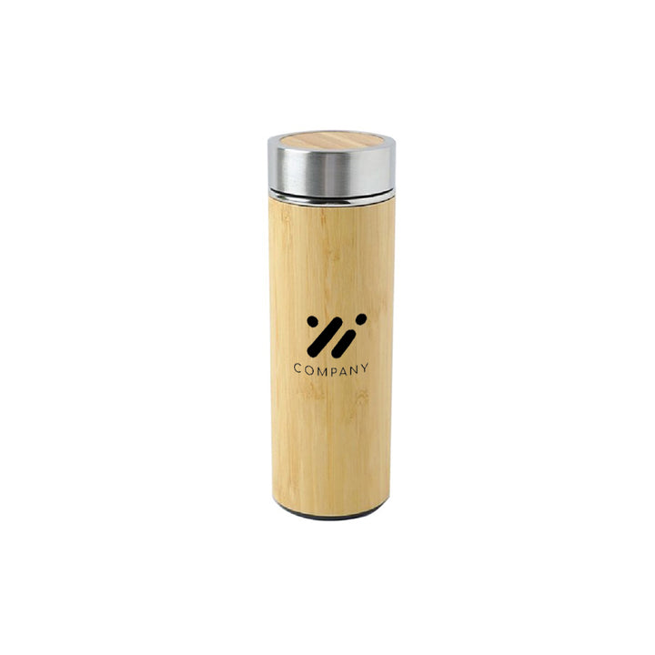 Eco-friendly Double Wall Bamboo Flask, Blank - Just Adore