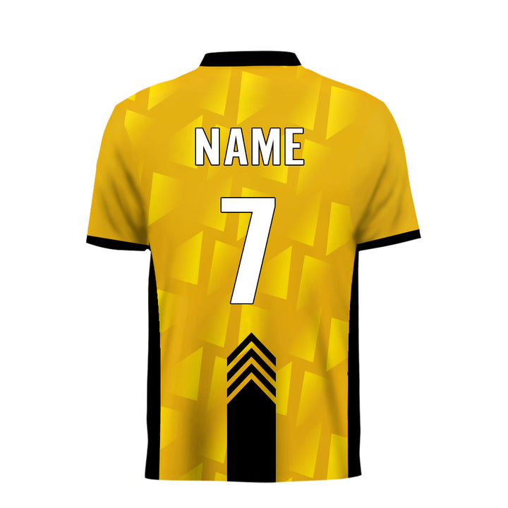 Yellow Dri-fit full sublimation cricket jersey, MOQ 11 Pcs - Just Adore