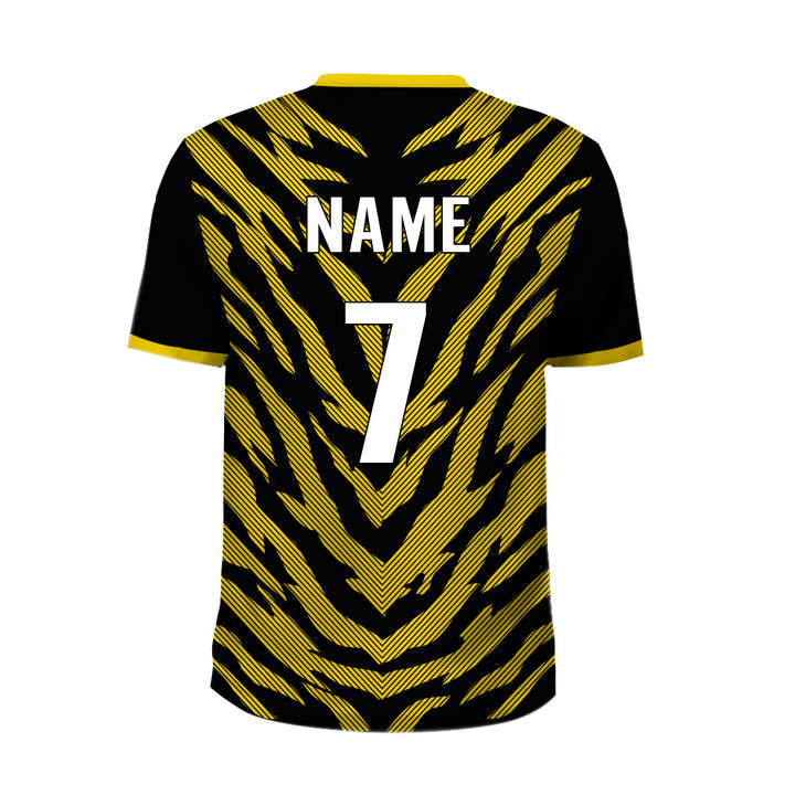 Yellow Tiger full sublimation football team uniform jersey, MOQ 11 Pcs - Just Adore