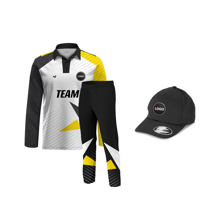 Full Sublimation Printed Cricket Team Uniform set , MOQ - 11 Sets - Just Adore