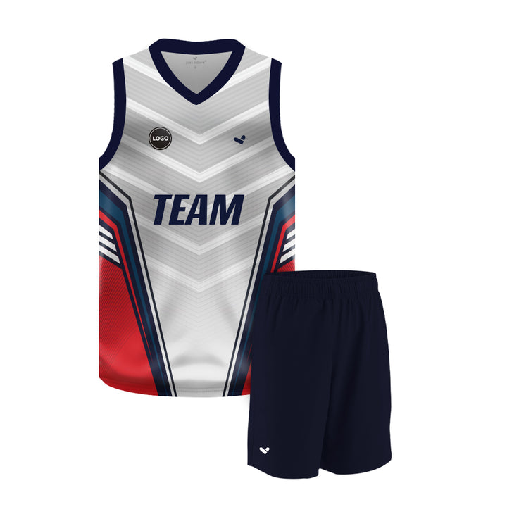 Multicolor Basketball Team Uniform Jersey and Plain Shorts Set MOQ 6 Pcs - Just Adore