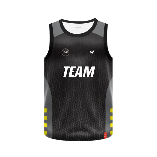 Black and Grey Sublimation printed Basketball jersey, MOQ 6 Pcs - Just Adore