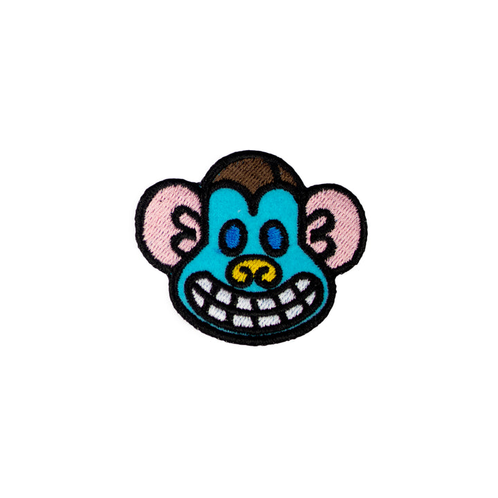 Smiling monkey, Iron on embroidery patch for kids - Just Adore