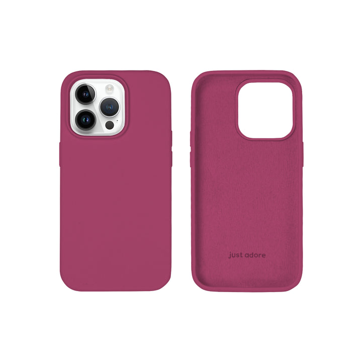 Silicone Case for iPhone 14 Pro, Matt Finish, Hard Case - 10 Colors - Just Adore