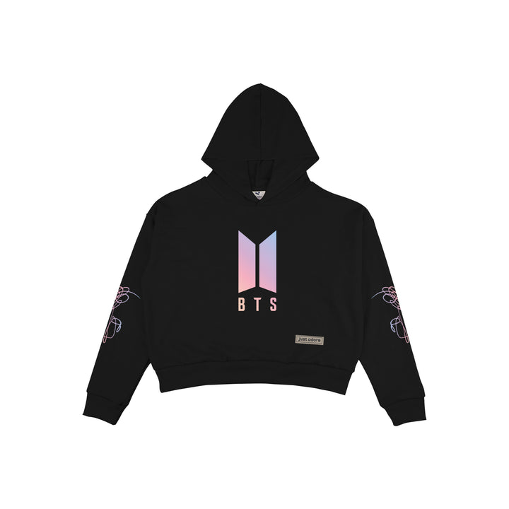 Oversize Women BTS Crop Hoodie - Just Adore