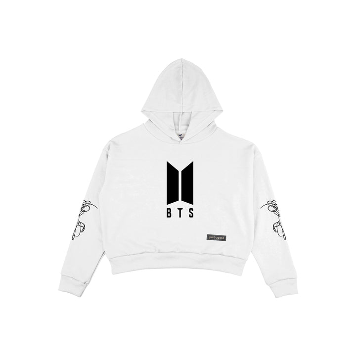 Oversize Women BTS Crop Hoodie - Just Adore