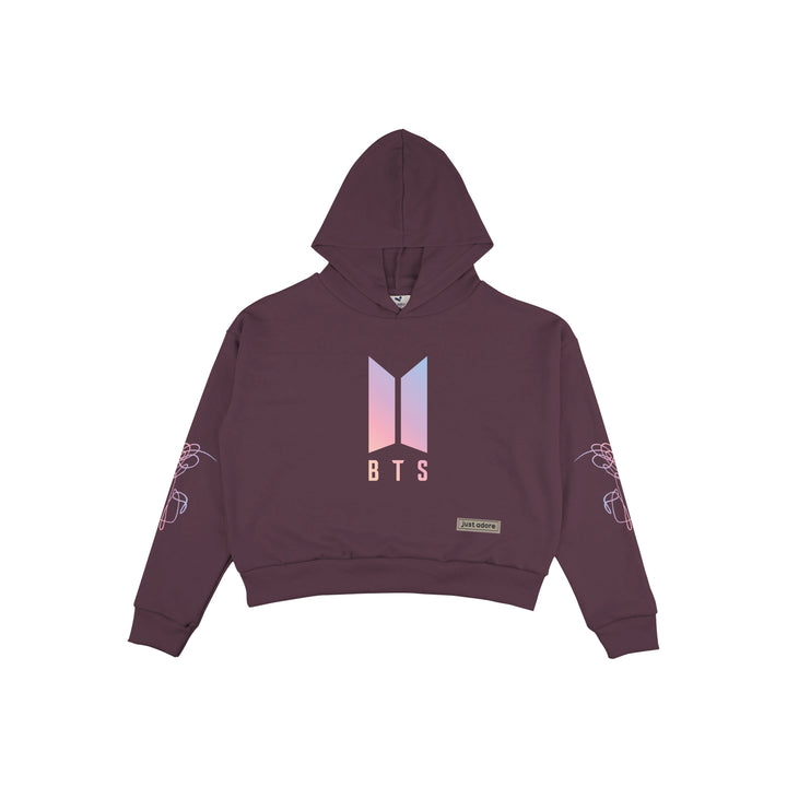 Oversize Women BTS Crop Hoodie - Just Adore