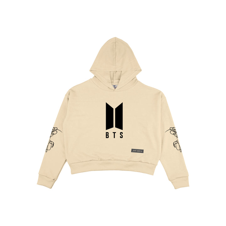 Oversize Women BTS Crop Hoodie - Just Adore