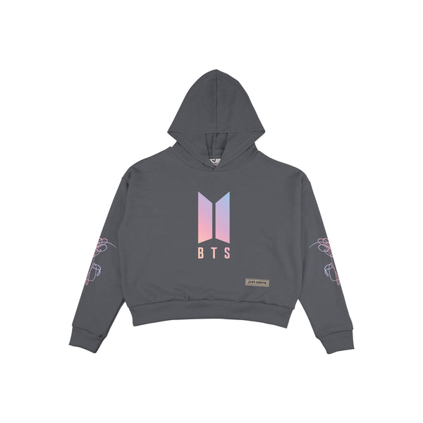 Oversize Women BTS Crop Hoodie - Just Adore