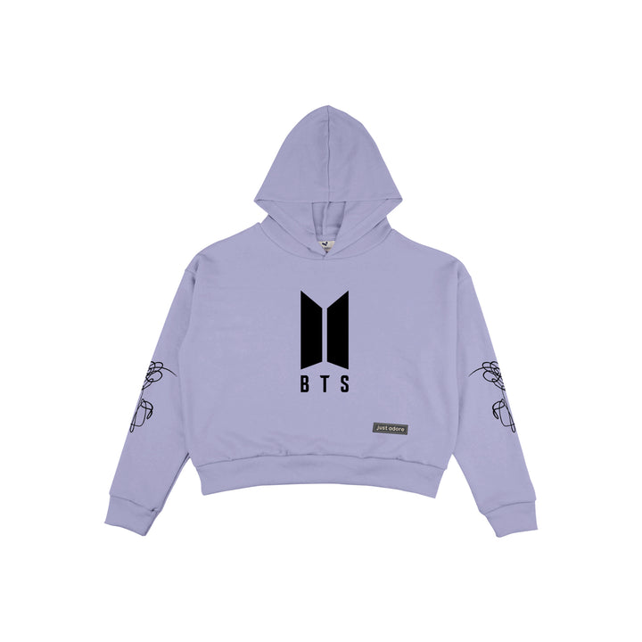 Oversize Women BTS Crop Hoodie - Just Adore