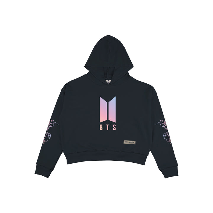 Oversize Women BTS Crop Hoodie - Just Adore