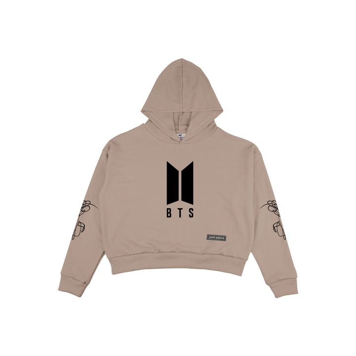 Oversize Women BTS Crop Hoodie - Just Adore
